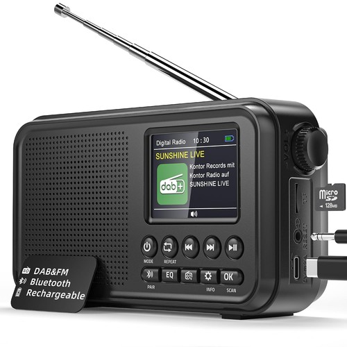 Tragbares dab radio mit - dab,