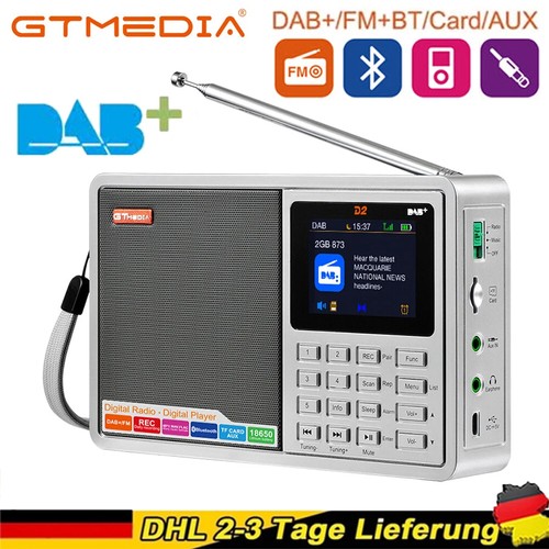 Tragbarer dab digitalradio - dab+/fm,